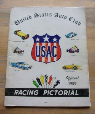 1959 Usac United States Auto Club Racing Pictorial