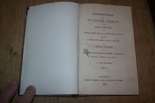 1826 Reminiscences of Michael Kelly of the Kings Theatre and other (B3.  1) 2
