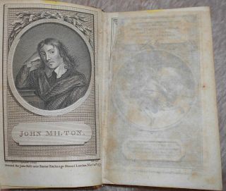 1776 Poetical Of John Milton Paradise Lost & Regain 