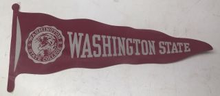 ca.  1930 Washington State College COUGARS Pennant shaped DECAL for Football Fan 3