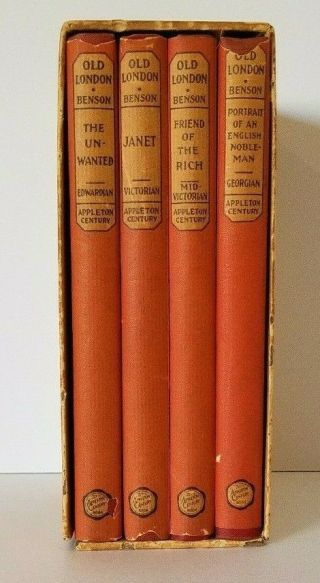 4 Volume Boxed Set Old London By E F Benson 1937 Editions Dust Jackets Slipcase