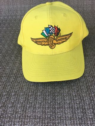 Vtg Indianapolis Motor Speedway Ims Safety Patrol Yellow Snapback Trucker Hat