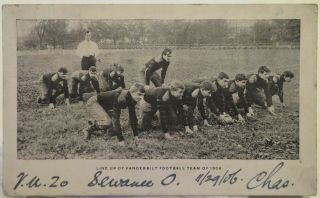 1906 Vanderbilt Football Team Postcard Southern Champions Great Team
