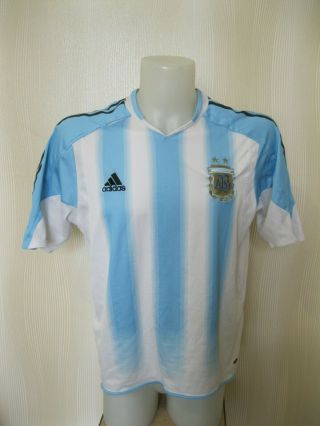 Argentina Team 2004/2005 Home Size L Adidas Shirt Jersey Maillot Football Soccer