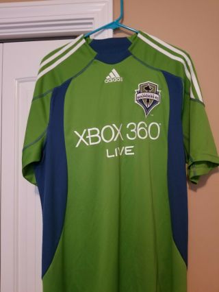 Vintage Seattle Sounders Fc Adidas Mls Green Soccer Jersey Mens Large
