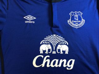 FC Everton 2014/2015 home Sz L Umbro shirt jersey soccer football maillot trikot 2