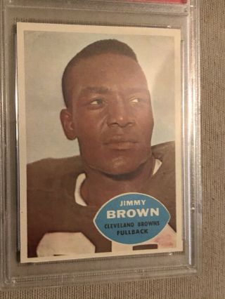 1960 Topps Football 23 JIMMY “JIM” BROWN PSA 8 Awesome Card Centered CLEVELAND 3