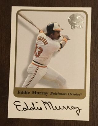 2001 Fleer Greats Of The Game Baseball Autograph Eddie Murray