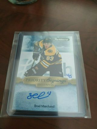 2019 Ud Fall Promotion Parkhurst Priority Signings Exclusives Brad Marchand 4/5