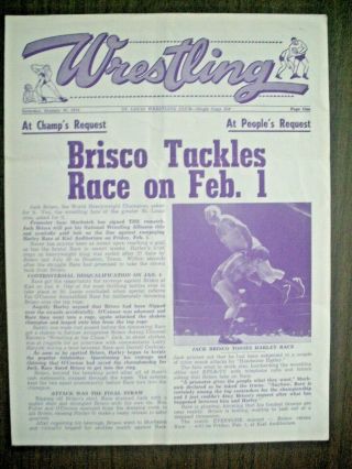 St Louis Wrestling 2/1/74 Nwa World Champ Brisco Vs Mo.  Champ Race Kobayashi