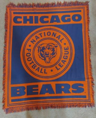 Chicago Bears Tapestry Knit Throw Blanket 46 X 56