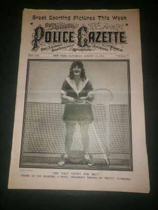 The National Police Gazette 8/21/1915 Rocky Kansas (double Poster)