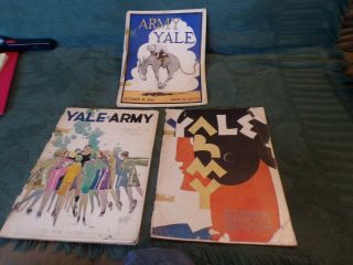 1926,  1928,  1931 Yale Army College Football Programs All 3 Taped Covers