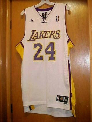 Mens Adidas Authentics Kobe Bryant 24 Los Angeles La Lakers Jersey,  Large Len,  2