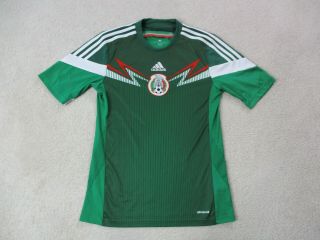 Adidas Mexico Soccer Jersey Adult Small Green White Futbol Football Dri Fit Men