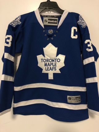 Nhl Reebok Toronto Maple Leafs Phaneuf Youth Size S/m Hockey Jersey Pre - Owned