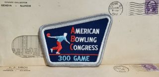 Vintage Abc American Bowling Congress 300 Game Patch