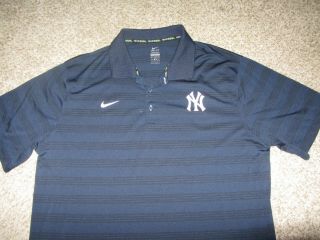 York Yankees Nike Mlb Baseball Dri - Fit Short Sleeve Polo Shirt 2xl Xxl Ny