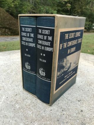 1959 Secret Service Of The Confederate States In Europe 2 Vol Set W/ Slip Cover