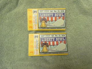 1978 Liberty Bowl Football Ticket Stubs - Lsu Vs.  Missouri