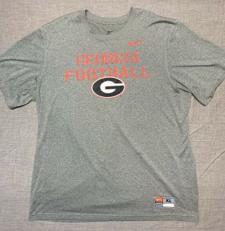 Georgia Bulldogs Uga Nike Football Team Issued Dri Fit Tee Shirt Xl Xtra Large