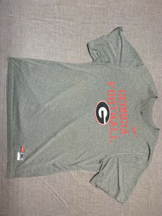 Georgia Bulldogs UGA Nike Football Team Issued Dri Fit Tee Shirt XL XTRA LARGE 2