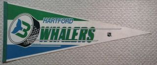 Hartford Whalers Full Size Nhl Hockey Pennant 1989