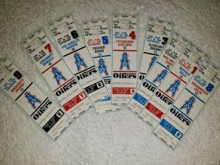 Houston Oilers Home Games Tickets.  1986