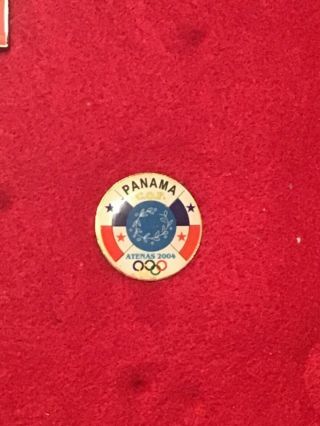 2004 Athens Olympics Olympic Games Panama Pin Badge Domed