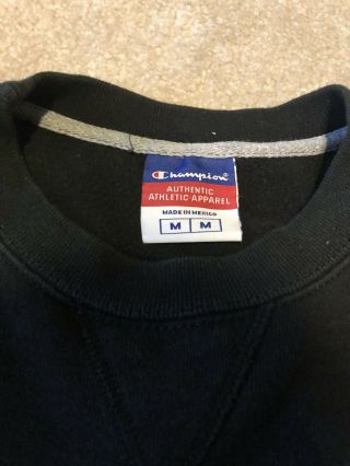 Authentic Purdue Rose Bowl Crew Neck Sweatshirt by Champion; Medium Size; Black 3