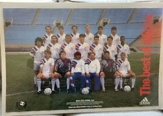 1994 Us Men’s Soccer National Team Poster - World Cup - Adidas 22x34