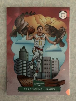 2018 - 19 Panini Cornerstones Downtown Trae Young Ssp Rc 12