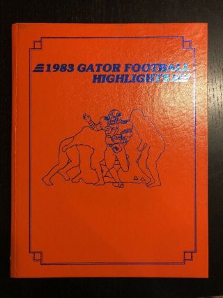1983 Uf Florida Gators Football Highlights Hardcover Yearbook Full Color Program