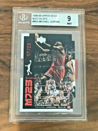 Michael Jordan 9 (10 & 9.  5 Sub) Pop 1 - 1998 - 99 Ud Mj23 M29 Bulls 17/23
