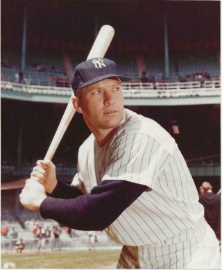 Mickey Mantle Glossy Color Photo 8 " By 10 " York Yankees