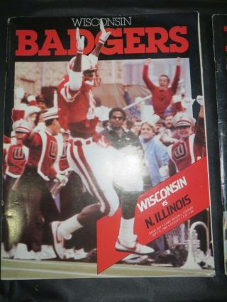 1984 University Of Wisconsin Badgers Football Program Vs Northern Illinois