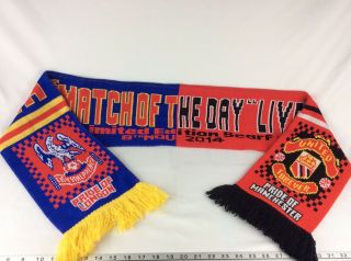 Crystal Palace Manchester United Match Of The Day Nov 2014 Scarf