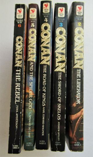 5 CONAN the Barbarian 2 - 6 Bantam paperbacks in 2