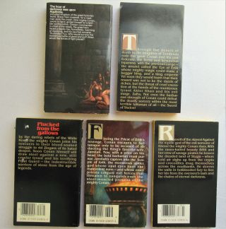 5 CONAN the Barbarian 2 - 6 Bantam paperbacks in 3