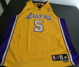 Jordan Farmar Los Angeles Lakers Basketball Adidas Swingman Sewn Medium Jersey