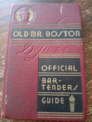 Old Mr Boston Deluxe Official Bartenders Guide 1935 1st Ed 2nd Printing,  Advert.