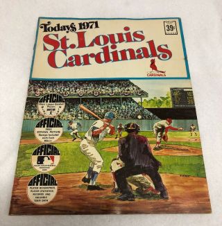Vintage 1971 St.  Louis Cardinals Official Baseball Program/album (team Data)