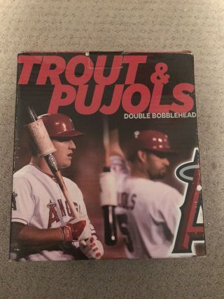 Mike Trout & Albert Pujols Los Angeles Angels Dual 40 Hr Bobblehead 4/7/16