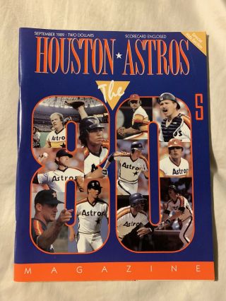 1989 Houston Astros Vs.  Cincinnati Reds Program