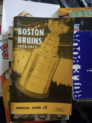 1972 73 Boston Bruins Media Guide Yearbook John Bucyk Bobby Orr Phil Esposito