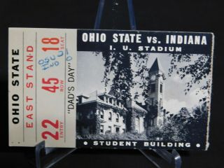 Ohio State Vs Indiana Football Ticket Stub Oct 5,  1963