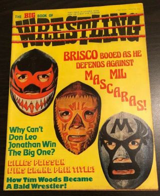 1974 The Big Book Of Wrestling November Brisco Mil Mascaras Don Leo Billy Graham