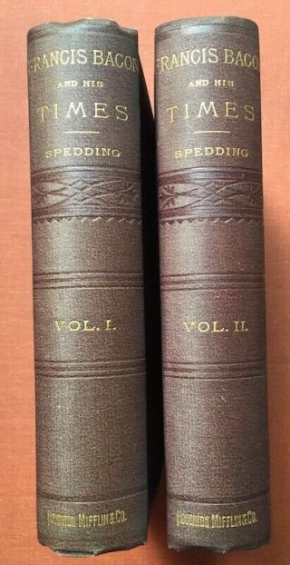Account Of The Life And Times Of Francis Bacon 1880 2 Volumes Extracted