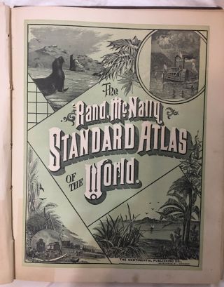 1887 Rand - Mcnally Standard Atlas Of The World
