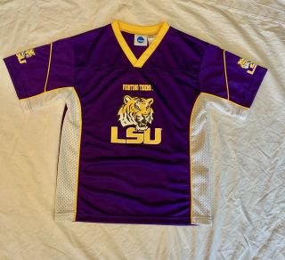 LSU Tigers Football Youth Jersey Shirt Set Child Youth 10/12 Purple NCAA 3